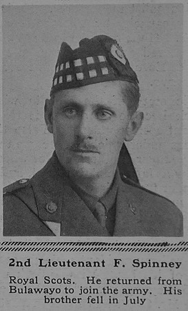 Spinney F 2nd Lt 2nd Royal Scots The Sphere 16th Dec 1916