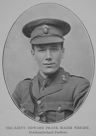 Wright E F M 2nd Lt Northumberland Fusiliers