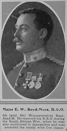 Boyd-Moss E W Major DSO Worcestershire Regiment The Sphere 25th Sep 1915