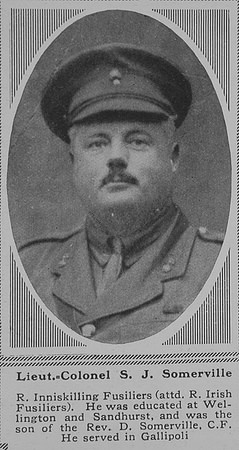 Somerville S J Lt Col R Inniskilling Fusiliers The Sphere 10th Nov 1917