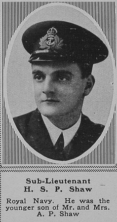 Shaw H S P Sub Lt HMS Apal RN The Sphere 8th June 1918