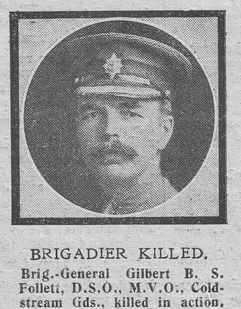Follett G B S Brig Gen DSO MVO General Staff The Graphic 4th Oct 1918