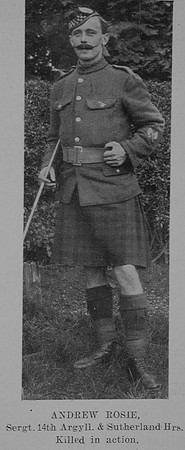 Rosie A Sergt 14th Argyll & Sutherland Highlanders The Sword Of The North Highland Memories Of The Great War - Dugald MacEchern