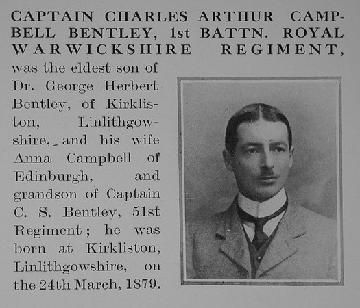 Bentley C A C Captain 1st Royal Wawickshire Regiment Obit Part 1 The Bond f Sacrifice Vol 1
