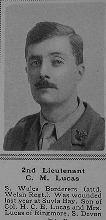 Lucas C M 2nd Lt 4th South Wales Borderers The Sphere 4th Nov 1916