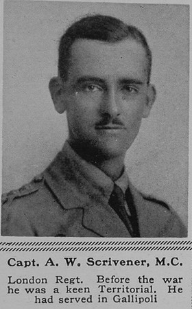 Scrivener A W Captain MC London Regt The Sphere 15th Dec 1917