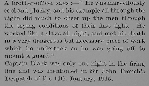 Black W M Captain Indian Army Obit Part 4 The Bond Of Sacrifice Vol 1