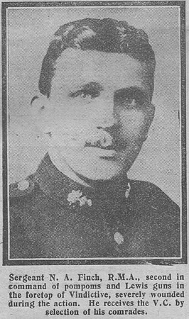 Finch N A Sergt VC Royal Marine Artillery The Graphic 24th July 1918