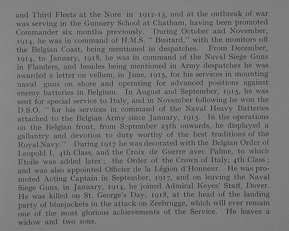 Halahan H C Captain DSO H.M.S. President Royal Navy Obit Part 2 Dulwich College Roll Of Honour