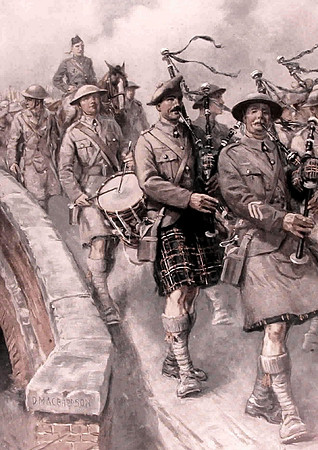 A Scottish Regiment On The March