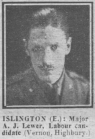 Lewer A J Major 11th London Regiment The Graphic 6th Dec 1918