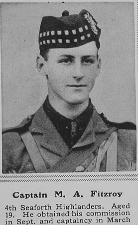 Fitzroy M A Captain 4th Seaforth Highlanders The Sphere 5th Jun 1915