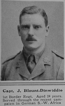 Blount-Dinwiddie J Captain 1st Border Regt The Sphere 16th Oct 1915