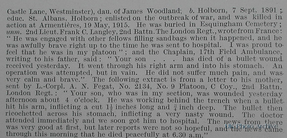 Burnell J S Pte 2321 2nd London Regiment (Royal Fusiliers) Obituary Part 2  De Ruvignys Roll Of Honour Vol 1