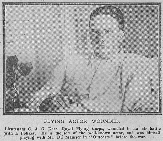 Kerr G J G Lt Royal Flying Corps The Graphic 12th Aug 1916