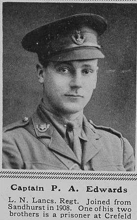 Edwards P A Captain 1st Loyal North Lancs Regt The Sphere 29th Apr 1916
