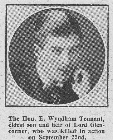Tennant E W Lt The Hon 4th Grenandier Guards The Graphic 29th Sep 1916