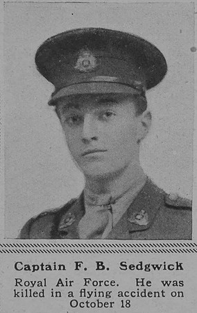 Sedgwick F B Captain RFC The Sphere 14th Dec 1918