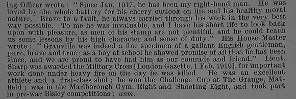 Sharp A G Lt MC Royal Field Artillery Obit Part 2 De Ruvignys Roll Of Honour Vol 4