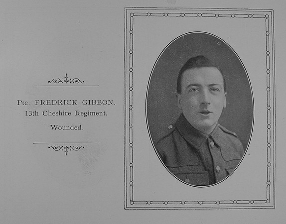 Gibbon F Pte 13th Cheshire Regiment William Graham Co Roll Of Honour