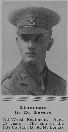 Lomax G D Lt Welsh Regiment The Sphere 19th Jun 1915