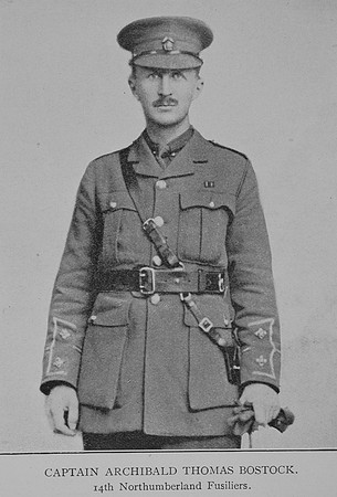 Bostock A T Captain 14th Northumberland Fusiliers