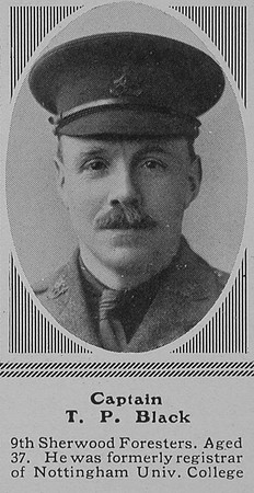 Black T P Captain 9th Notts & Derby Regt The Sphere 9th Oct 1915