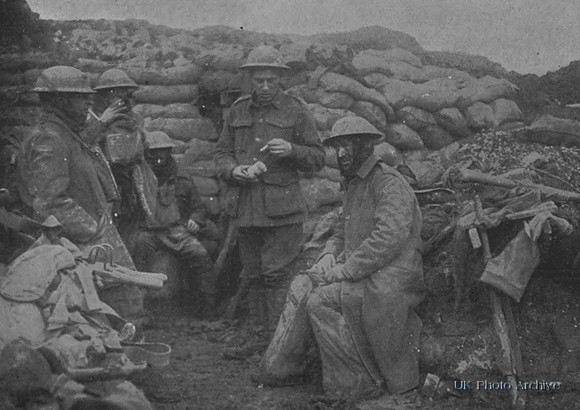 An Australian Soldier With Trench Foot Awaiting The Arrival Of Red Cross Orderlies For Removal To Hospital