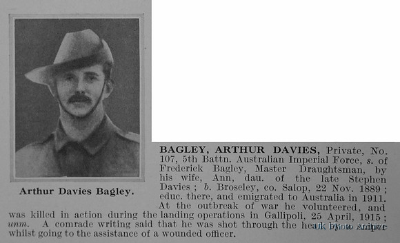 Bagley A D Pte  Obit 5th AIF DR1
