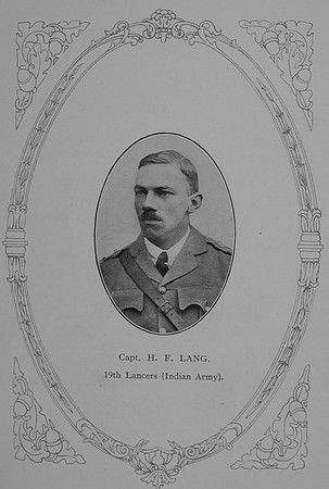 Lang H F Captain Indian Army William Graham Company