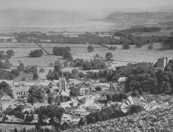 Dunster From Grabbist Hill 1920s