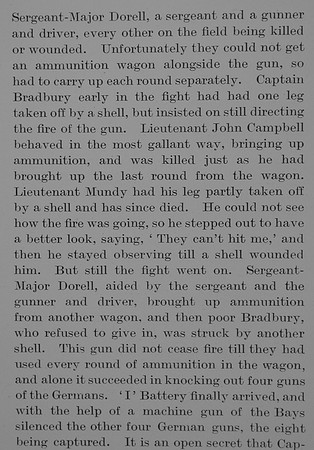 Bradbury E K Captain VC Royal Horse Artillery Obit Part 5 The Bond Of Sacrifce Vol 1