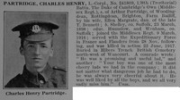 Partridge C H L/Cpl 8th Middlesex Regiment Obit De Ruvignys Roll Of Honour Vol 3
