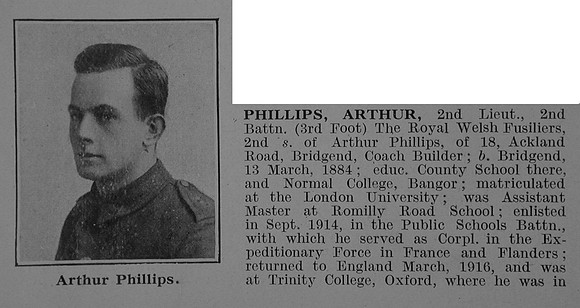 Phillips A 2nd Lt 2nd Royal Welsh Fusiliers Obit Part 1 De Ruvignys Roll Of Honour Vol 3