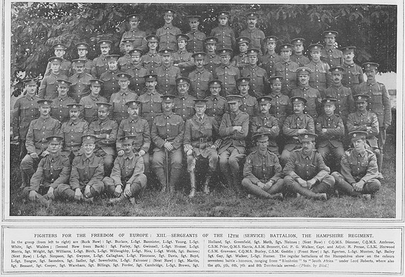 Hampshire Regiment 12th Battalion Sergeants