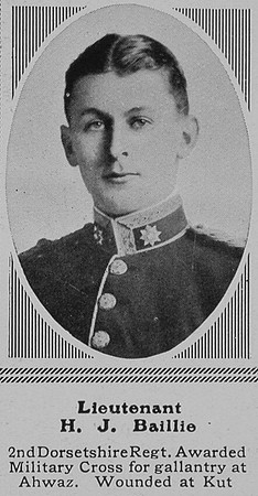 Baillie H J Lt MC 2nd Dorset Regt The Sphere 8th Apr 1916