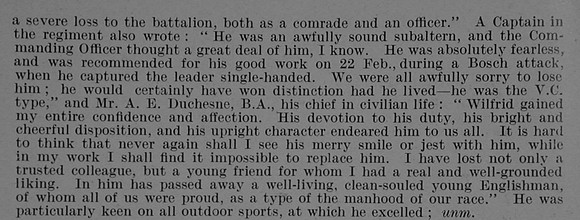 Johnson W L 2nd Lt 2nd Border Regiment Obit Part 2 De Ruvignys Roll Of Honour Vol 5