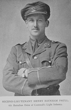 Paull H B 2nd Lt 6th Duke Of Cornwalls Light Infantry