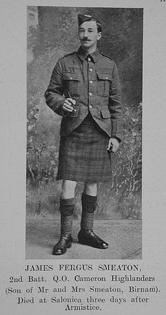 Smeaton J F Pte S/16984 2nd Cameron Highlanders The Sword Of The North Highland Memories Of The Great War - Dugald MacEchern