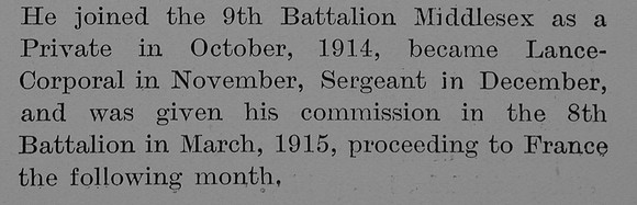 Abercrombie R H C 2n Lt 8th Middlesex Regimnt Obit Part 3 The Bond Of Sacrifice Vol 2