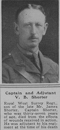 Shorter V B Captain R West Surrey Regt The Sphere 29th Dec 1918
