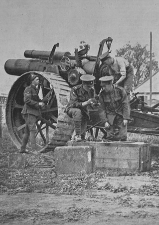 Cleaning A British Howitzer At The Front