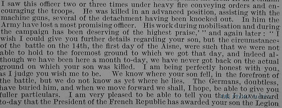Pelham H L Lt The Hon 2nd Royal Sussex Regiment Obit Part 3 De Ruvignys Roll Of Honour Vol 1