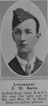 Balls F W Lt RFC The Sphere 14th Dec 1918