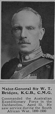 Bridges W T Major Gen Sir KCB CMG Australian Forces The Sphere 12th Jun 1915