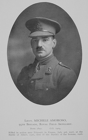 Amoroso M Lt Royal Field Artillery
