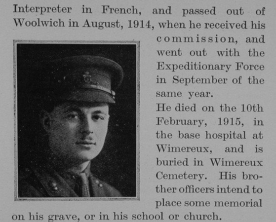 Barnard D H L 2nd Lt Royal Field Artillery Obit Part 2 The Bond Of Sacrifice Vol 2