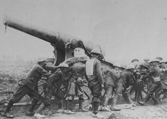 British Soldiers With A Captured German Gun On The Western Front