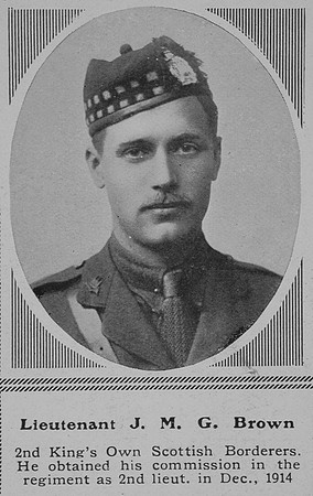 Brown J M G Lt 2nd Kings Own Scottish Borderers The Sphere 10th Jul 1915