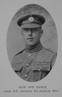 Baikie A D Cpl Royal Engineers The Sword Of The North Highland Memories Of The Great War - Dugald MacEchern